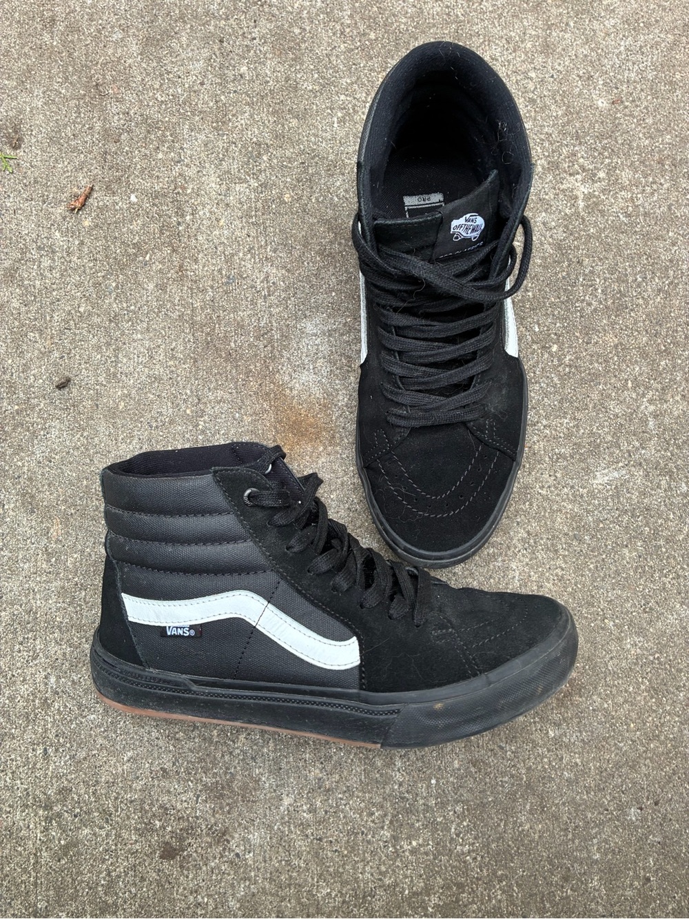 Vans Sk8-Hi High-Top Sneakers - Black with White Stripe